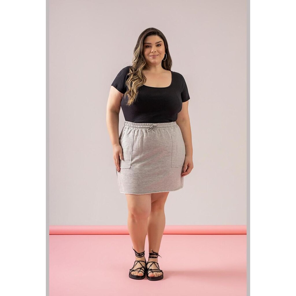 Blusa Básica em Malha Canelada Just Basic