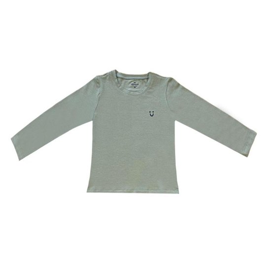 Blusa Básica Hering Kids Infantil Menina Manga Longa Verde