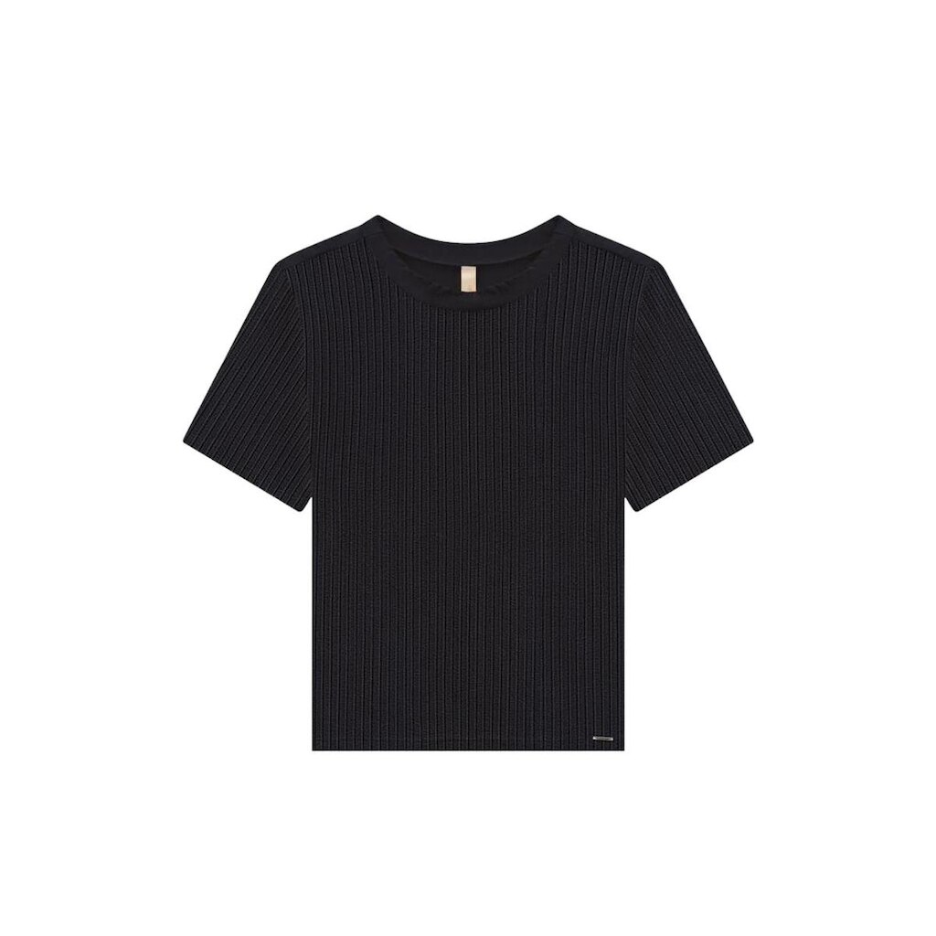 Blusa Básica Lunender Cropped Preto Tam. G