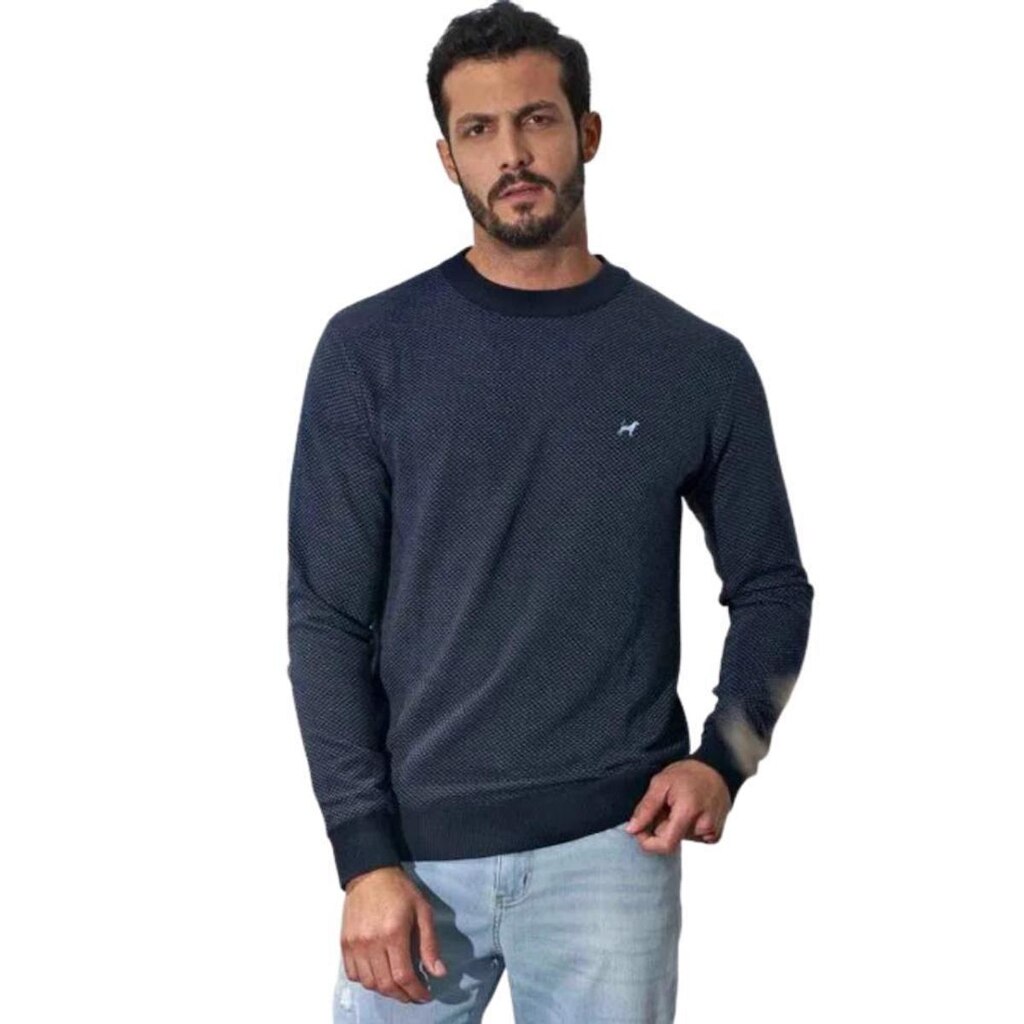 BLUSA BEAGLE TRICOT JACQUARD MASCULINA