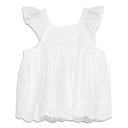 Blusa Bebê GAP Renda Babados Feminina - Feminino