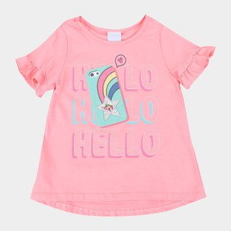 Blusa Bebê Malwee Hello Glitter Feminina