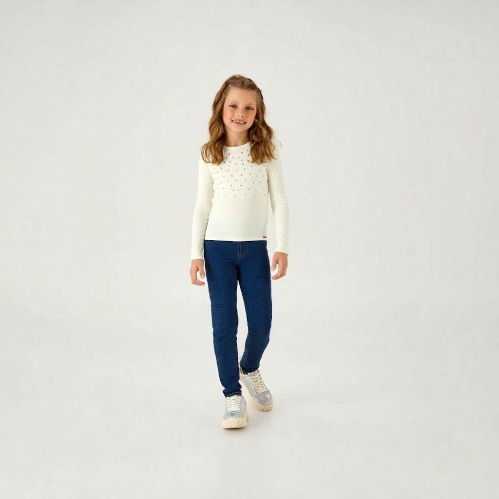 Blusa Bege Infantil Pulla Bulla Menina - 55314-1271