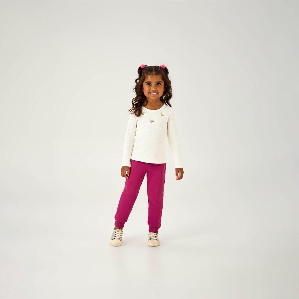 Blusa Bege Primeiros Passos Pulla Bulla Menina - 55213-1271