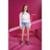 Blusa Box em Tule com Top em Cotton Branca Tamanho 10 Lilimoon - Branco