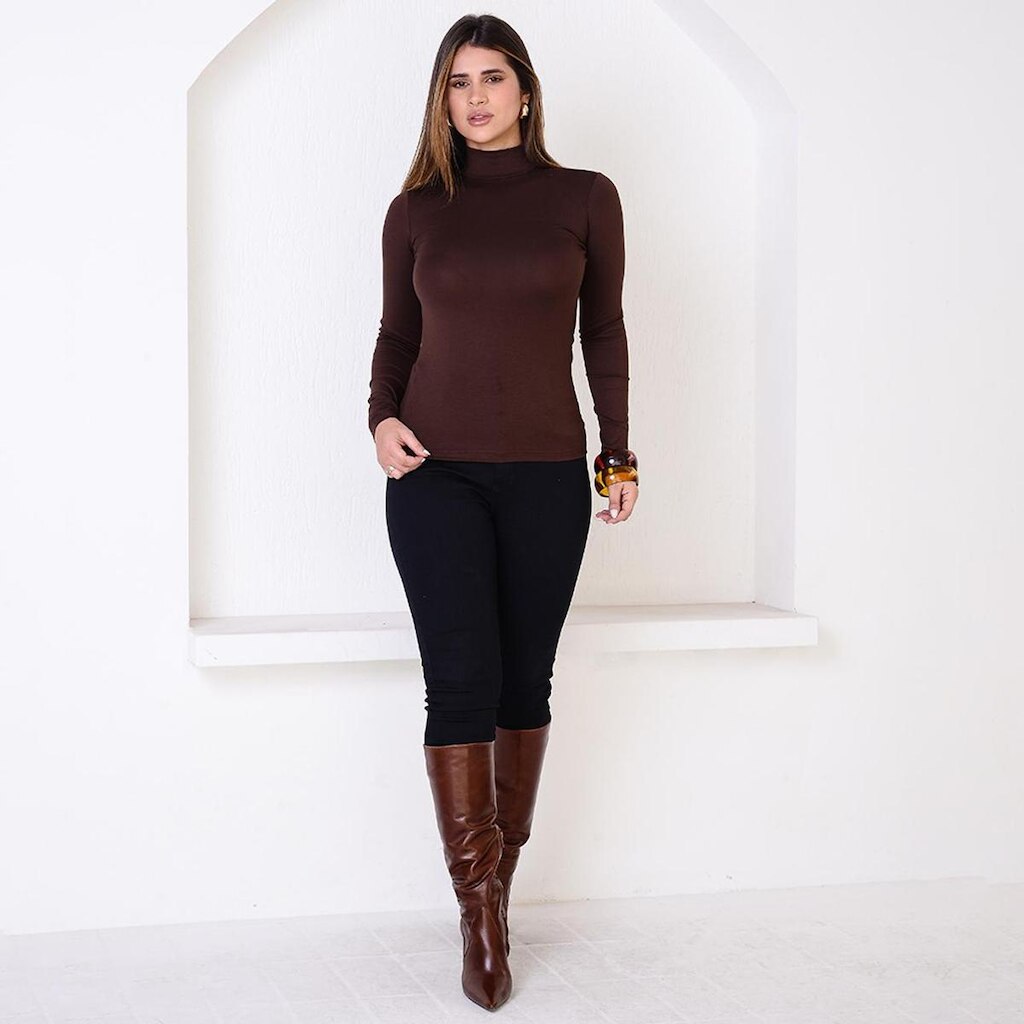 Blusa Cacharrel M/L BBonnie Marrom