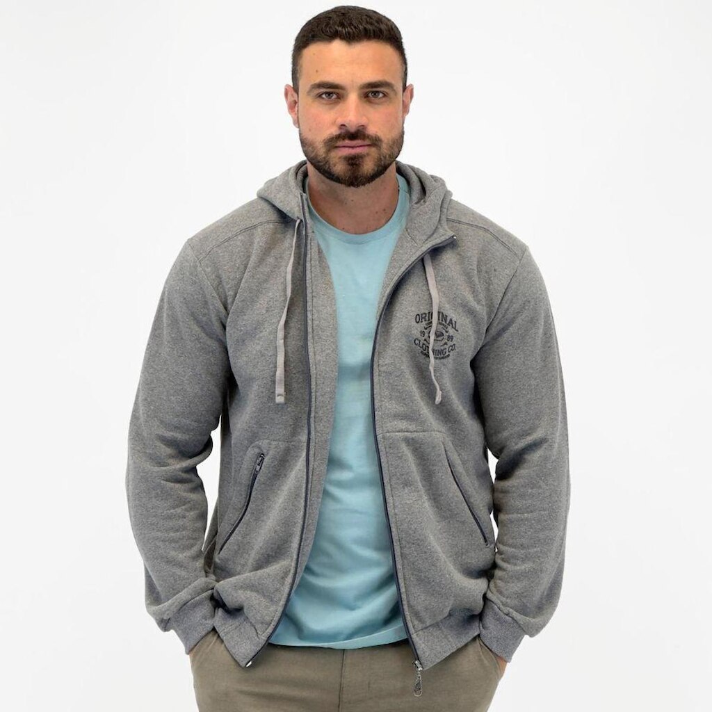 Blusa Calfin Aberta Moletom com Capuz Masculino