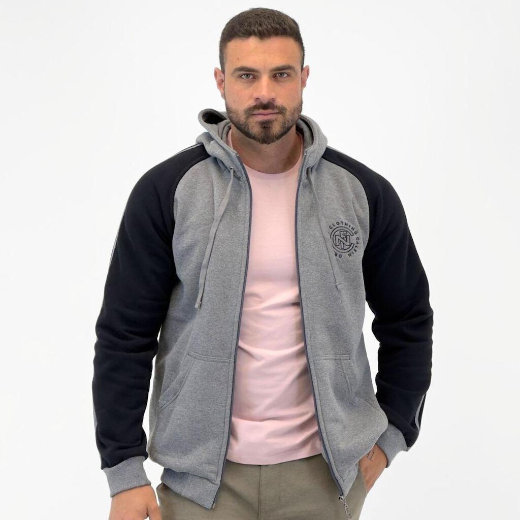 Blusa Calfin Moletom Aberta com Capuz Masculina