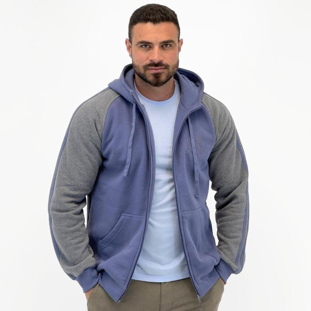 Blusa Calfin Moletom Aberta com Capuz Masculina