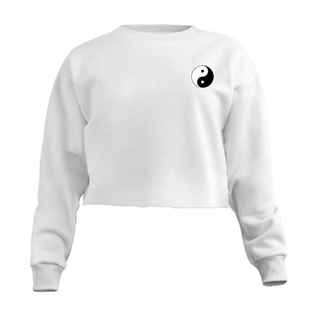 Blusa Calttony Moletom Yin Yang Equilíbrio Bem e Mal Feminino