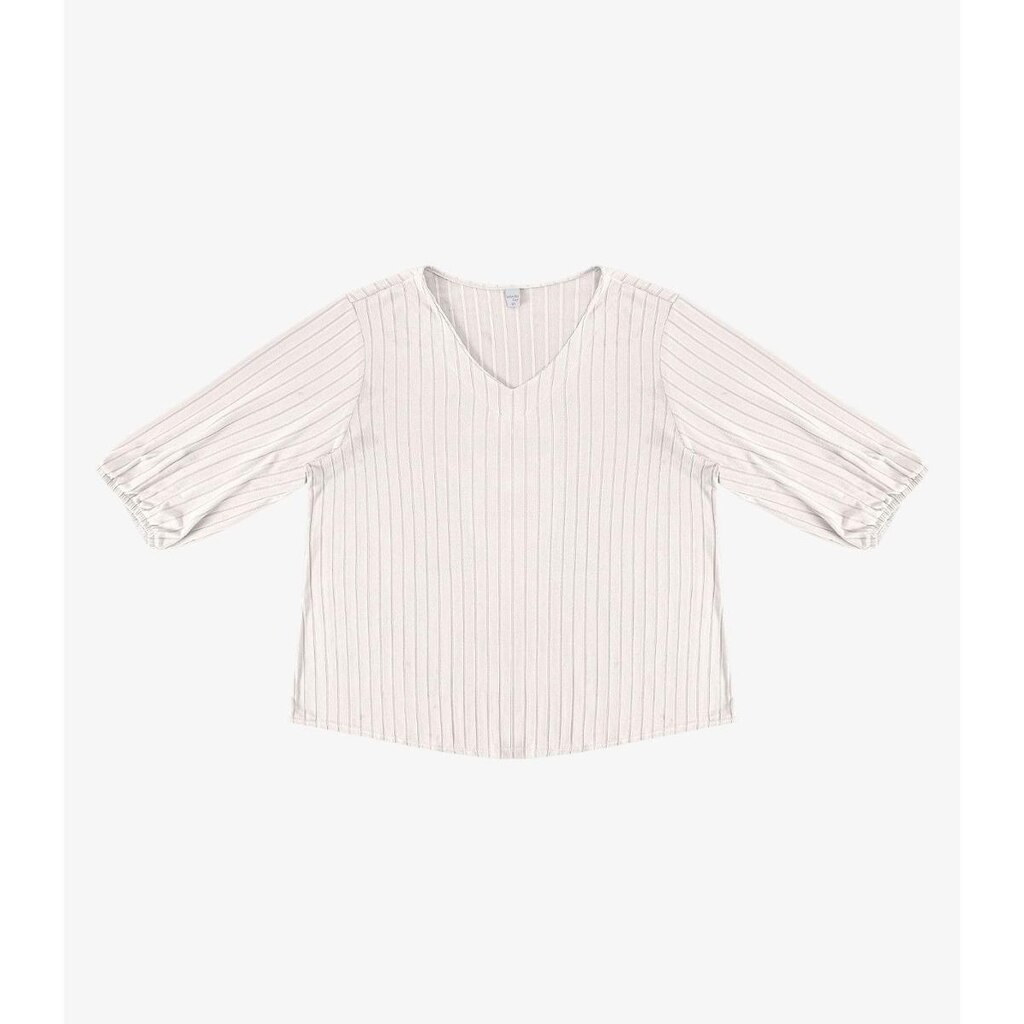 Blusa Canelada Plus Infinita Cor Bege