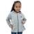 Blusa Casaco Moletom Menina Flanedado Aberto Com Ziper - Cinza