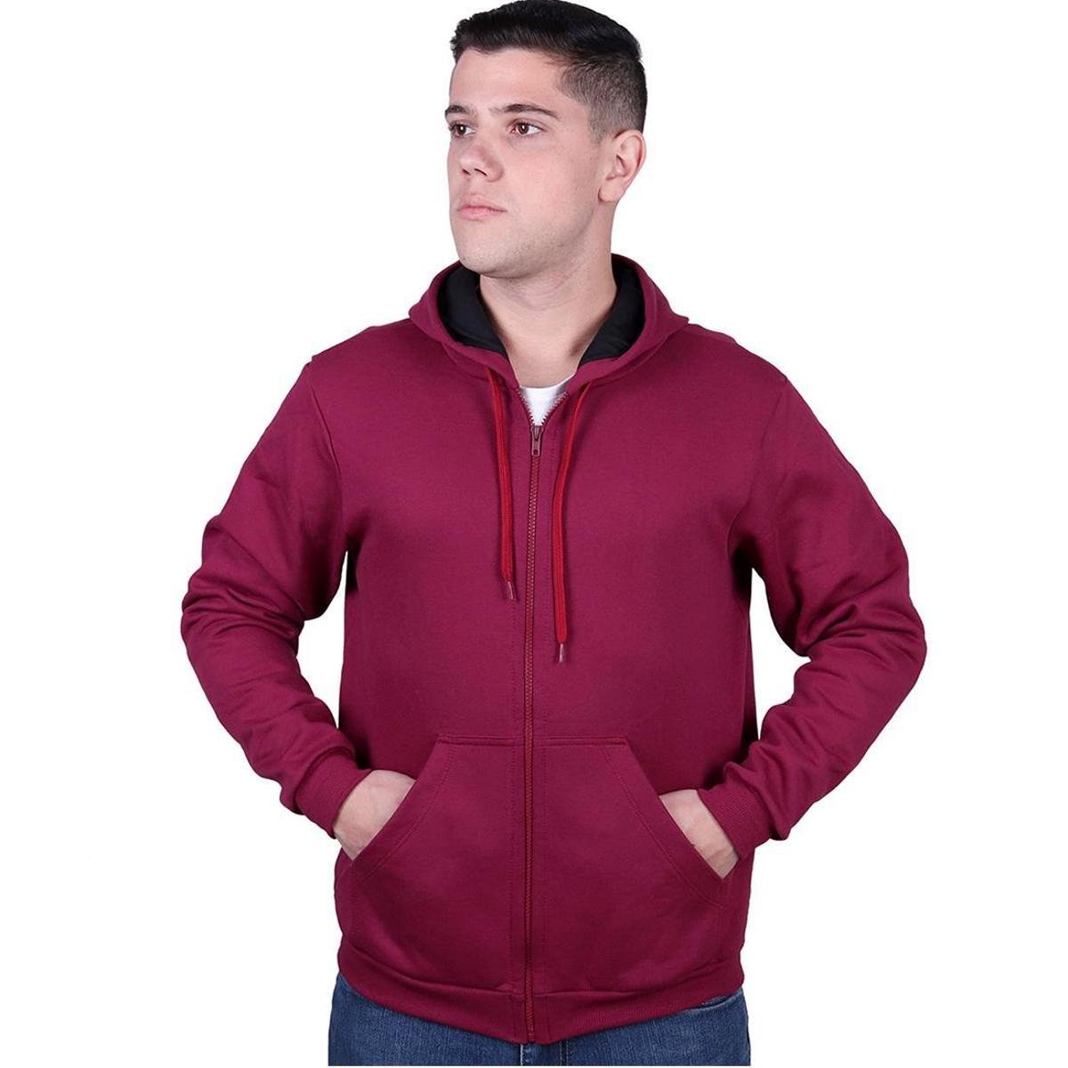 Blusa Casaco Moletom Unisex Ziper com Capuz Menor preço em Blusa Casaco Moletom Unisex Ziper com Capuz
