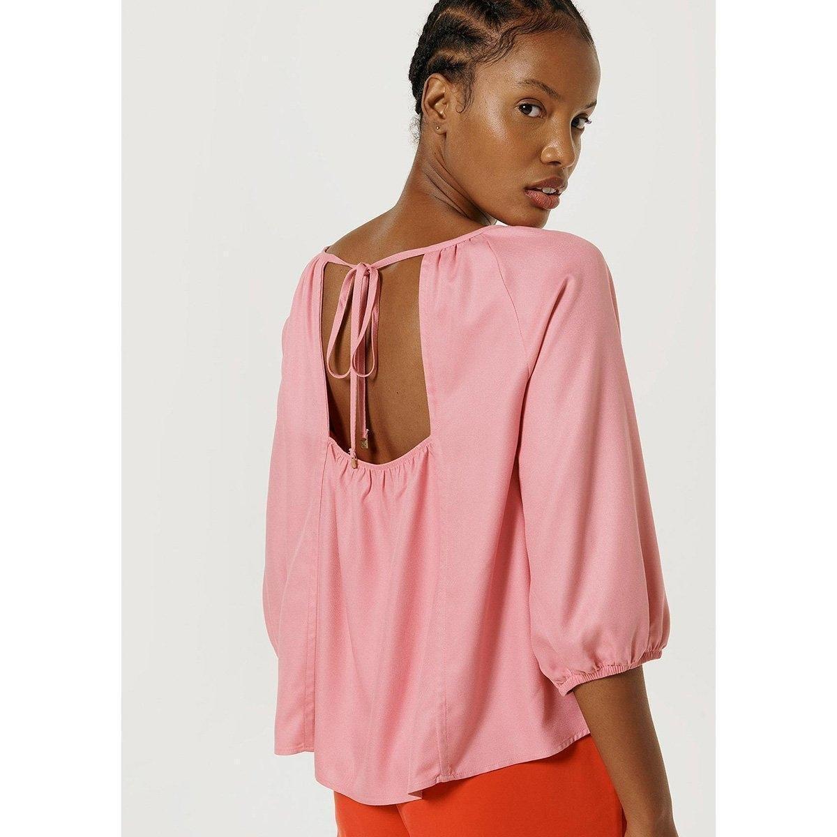 blusa manga bufante hering