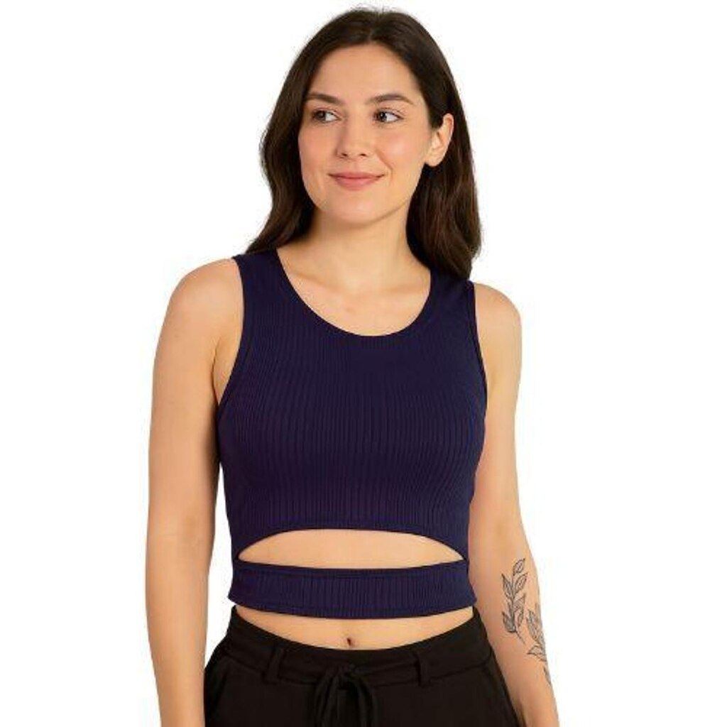 Blusa Croped Feminina Canelada BJOE