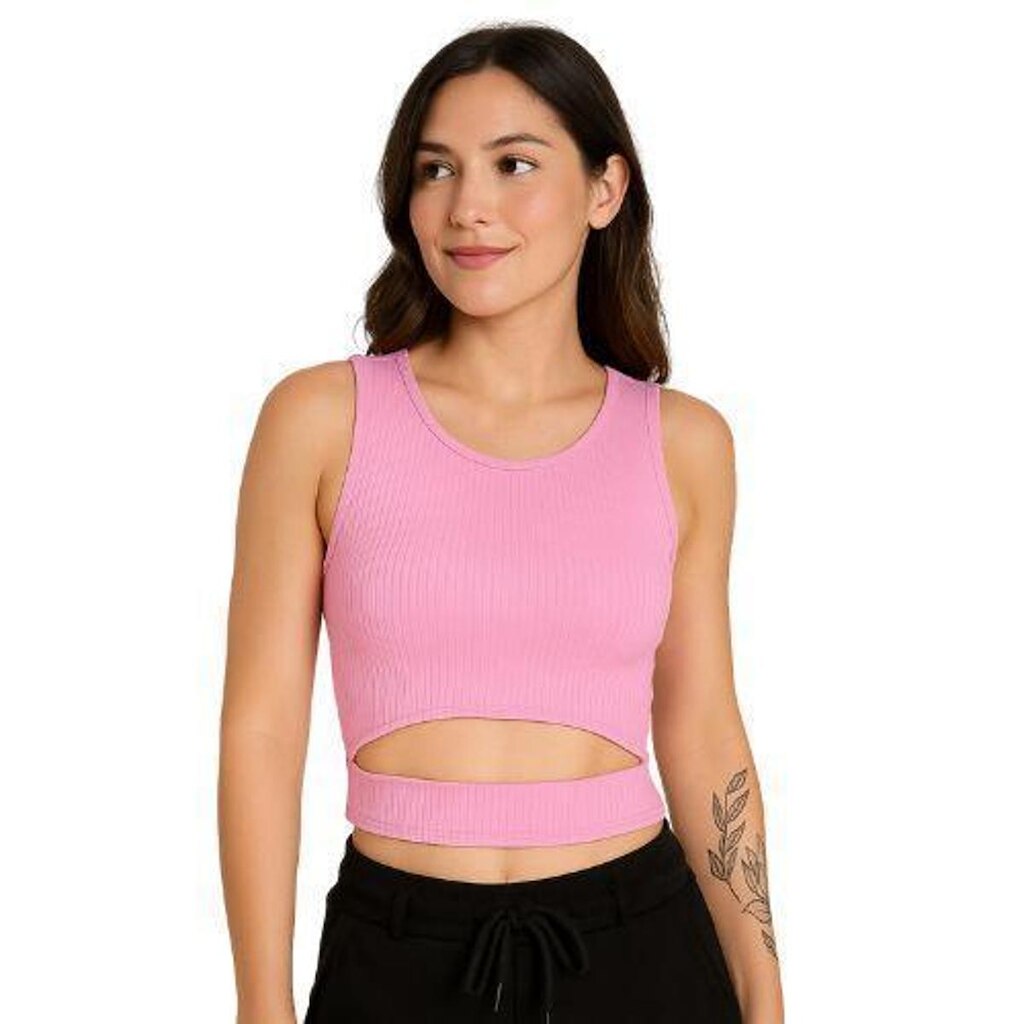 Blusa Croped Feminina Canelada BJOE