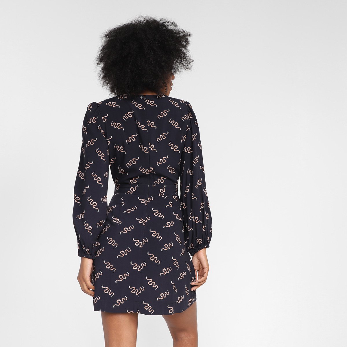 Blusa Cropped Animale Jeans Estampada Feminina - 1