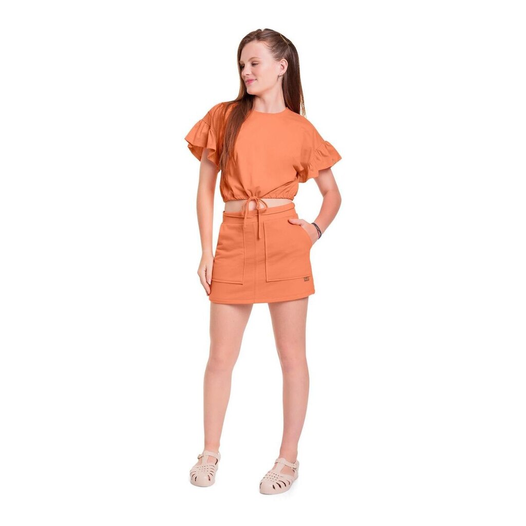 Blusa Cropped Básica em Meia Malha Juvenil Gloss