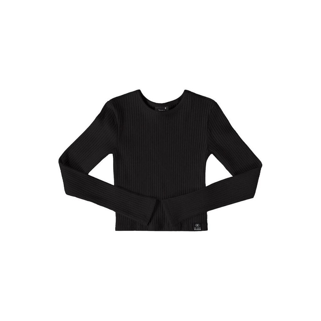 Blusa Cropped Básica em Ribana Canelada Juvenil Gloss