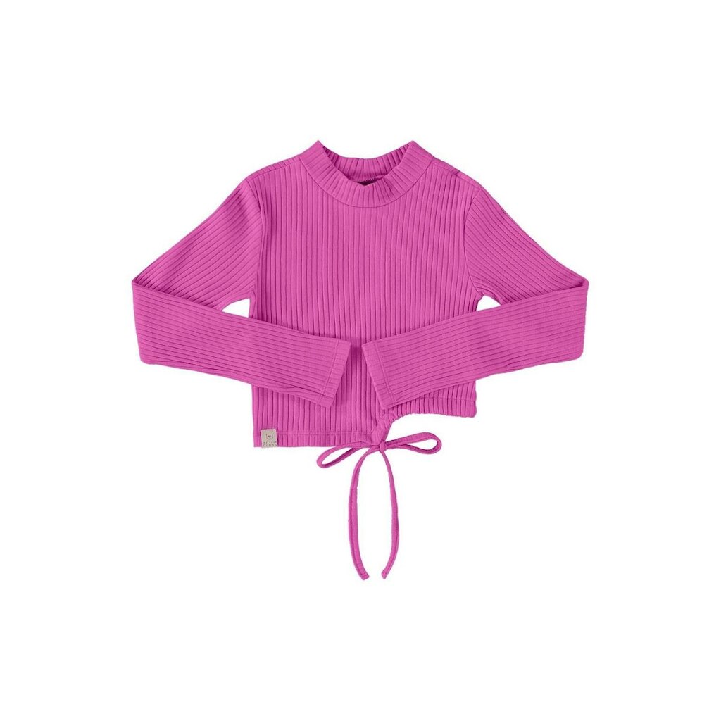 Blusa Cropped Básica em Ribana Canelada Juvenil Gloss