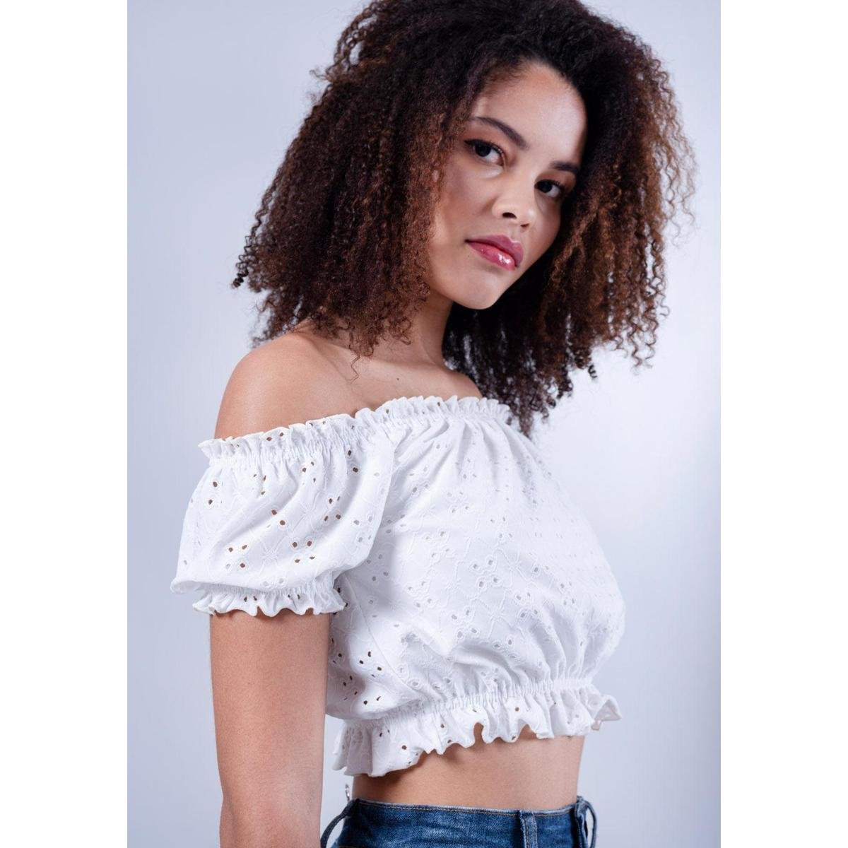 blusa top cropped ciganinha
