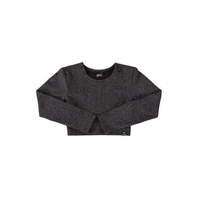 Blusa Cropped em Malha com Lurex Juvenil Gloss
