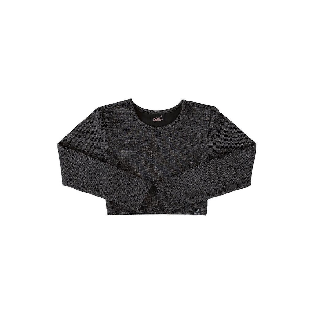 Blusa Cropped em Malha com Lurex Juvenil Gloss