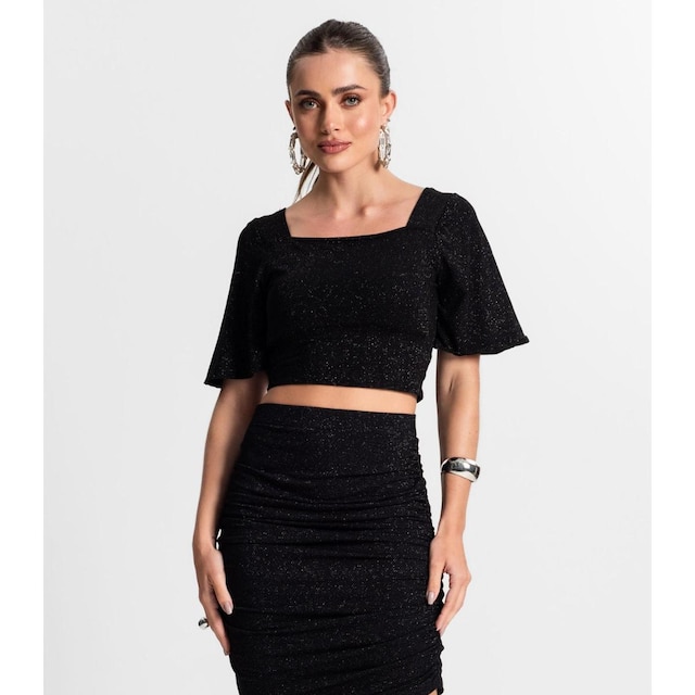 Blusa Cropped Endless Preto