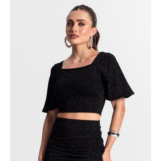 Blusa Cropped Endless Preto