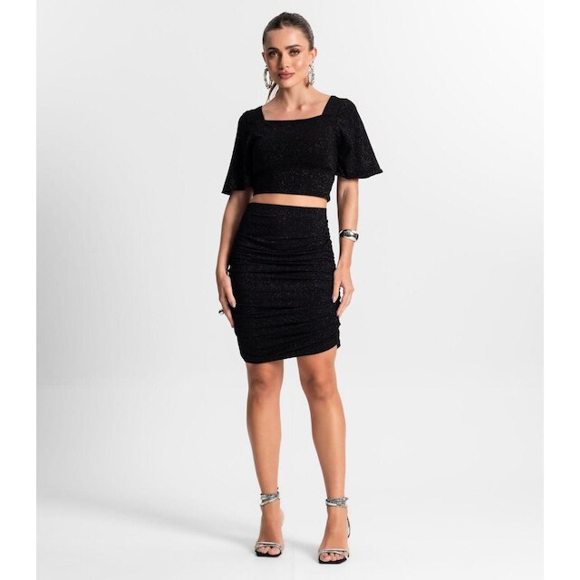 Blusa Cropped Endless Preto