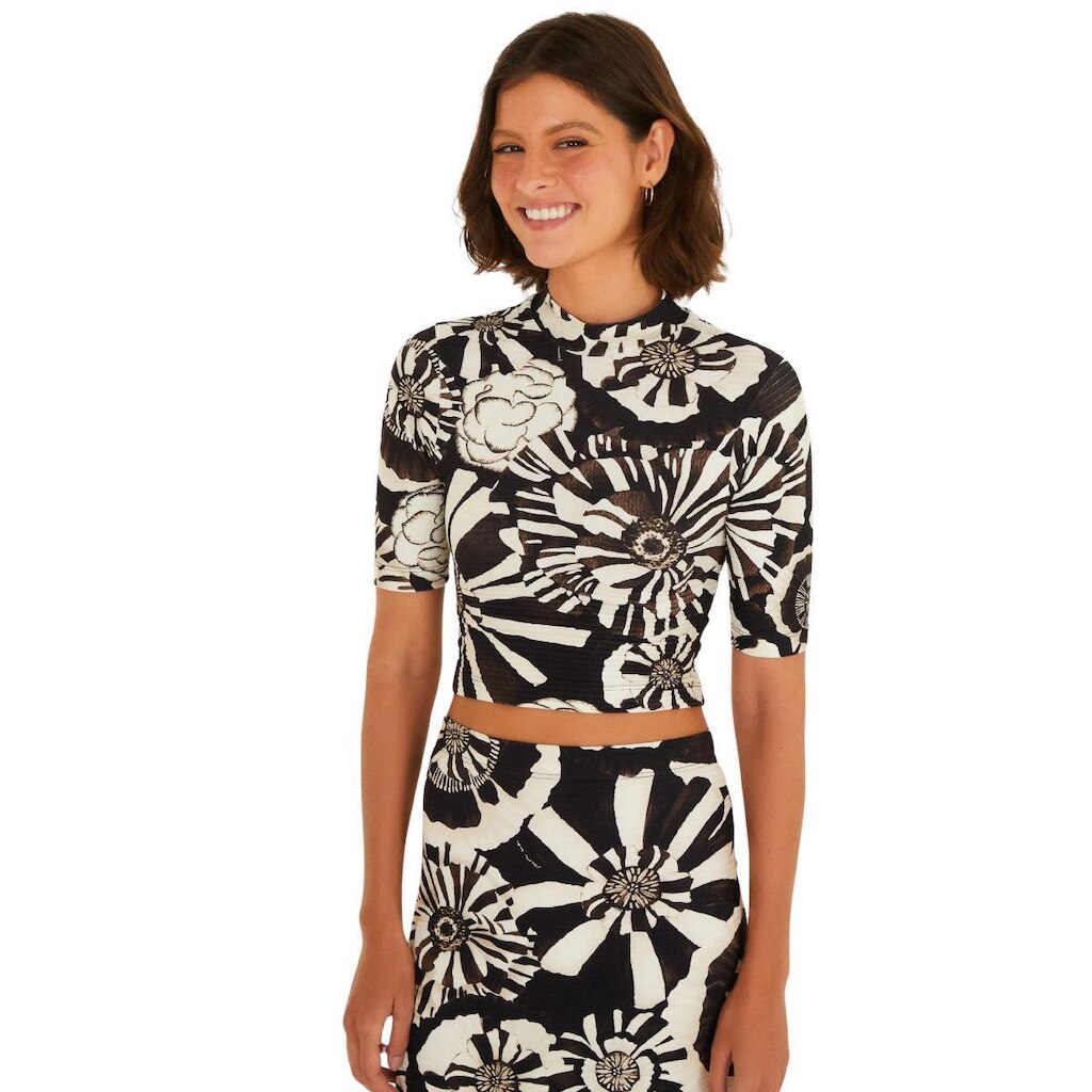 Blusa Cropped Farm Rio Flora