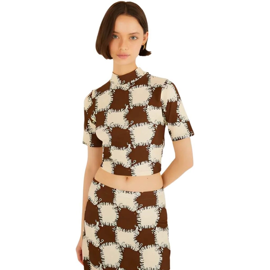 Blusa Cropped Farm Rio Ritmo Carioca