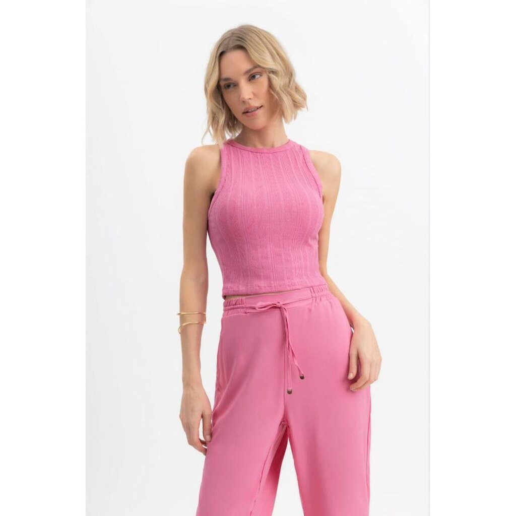 Blusa Cropped Feminina Canelada Essendi