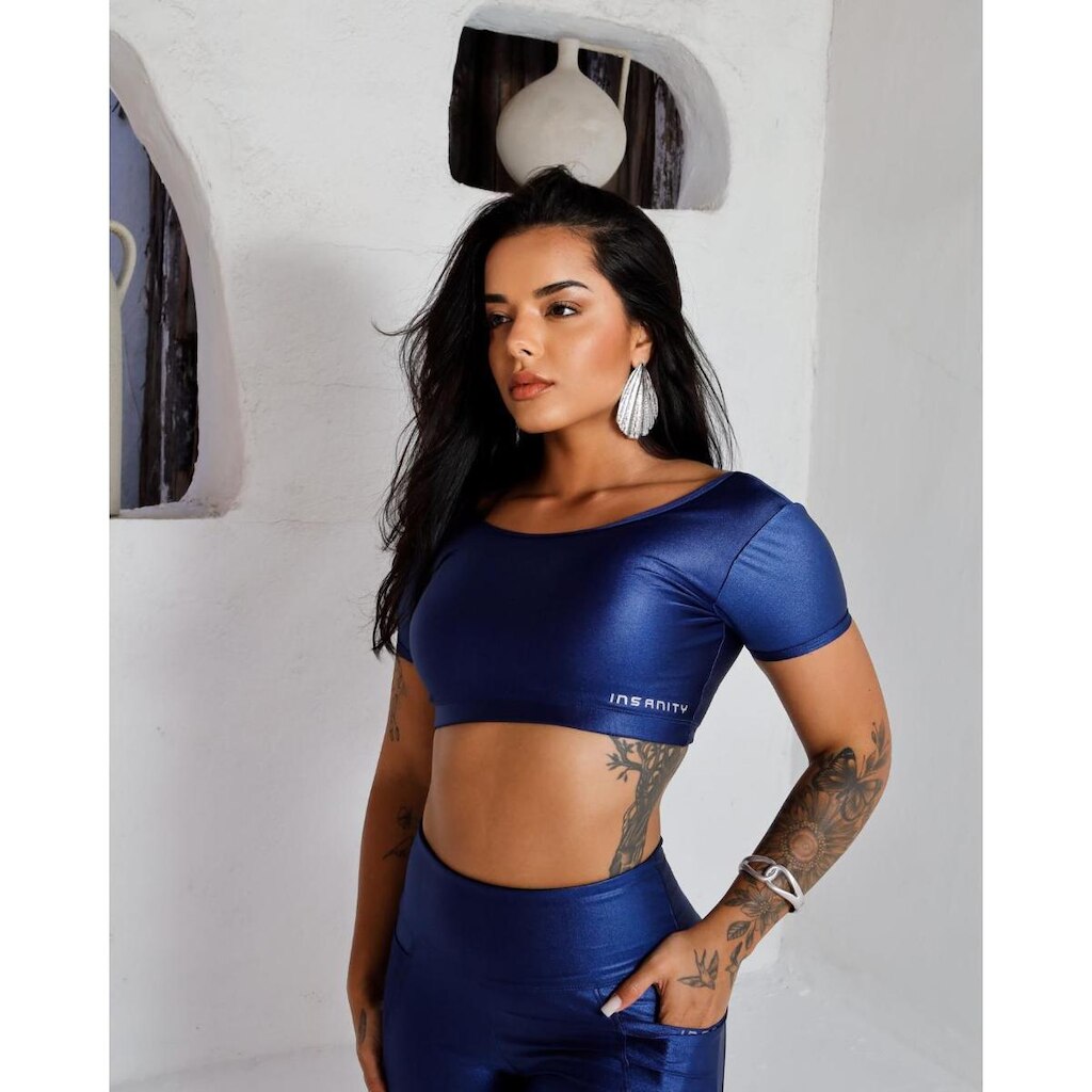 Blusa Cropped Feminina Insanity Impulse