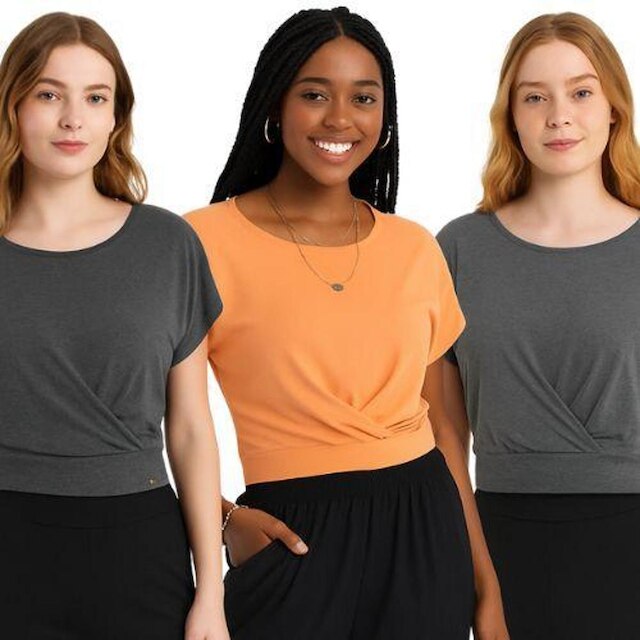 Blusa Cropped Feminina Transpassada Cativa