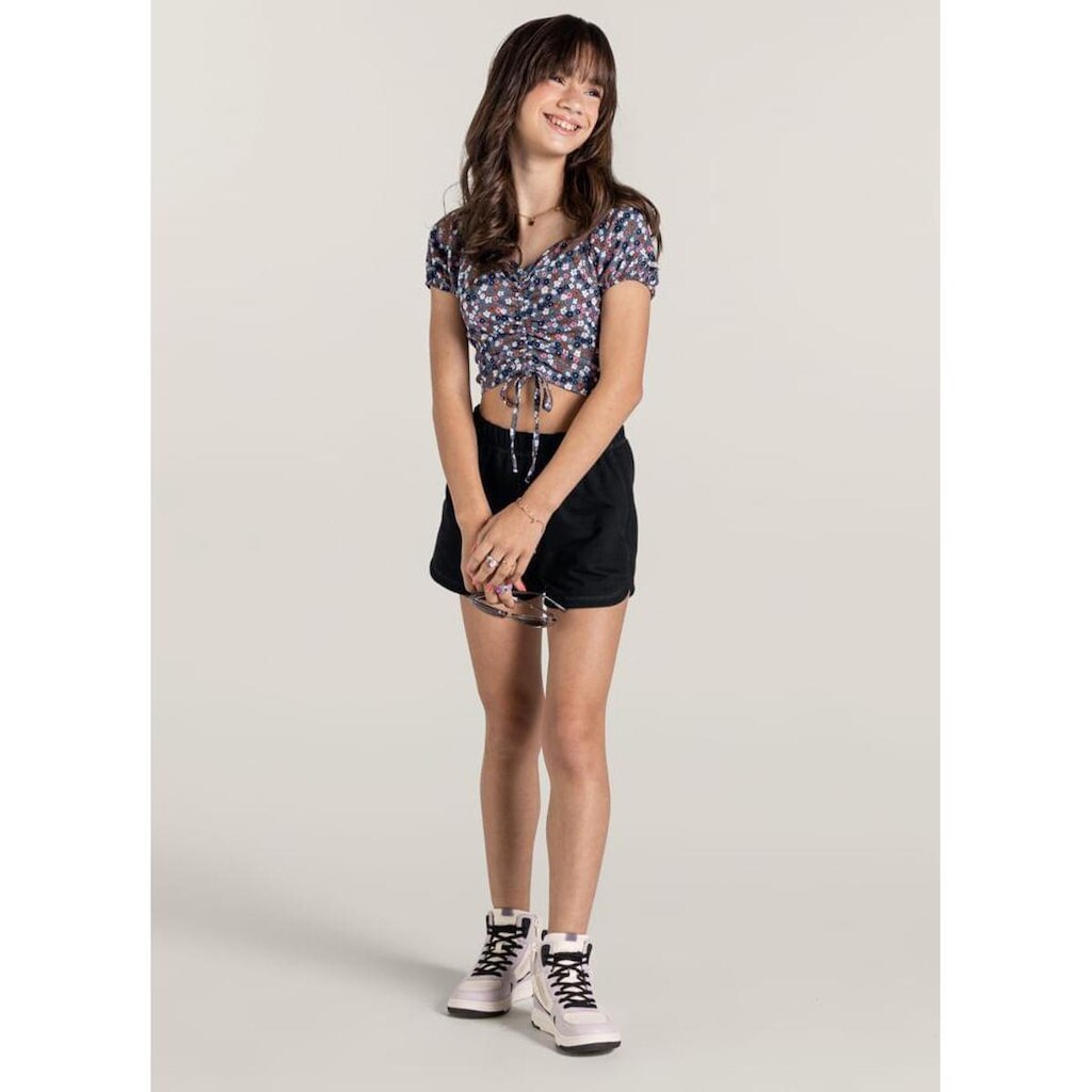 Blusa cropped infantil menina Young Class