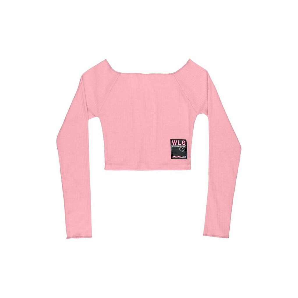 Blusa Cropped Juvenil em Ribana Canelada Gloss