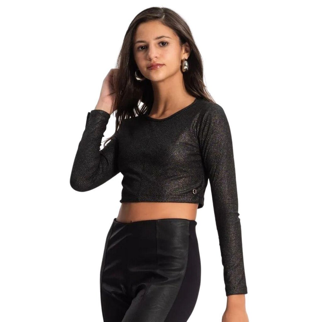 BLUSA CROPPED JUVENIL MENINA - MINTY