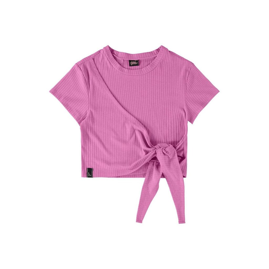 Blusa Cropped Manga Curta Infantil Gloss