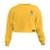 Blusa Cropped Moletom Cacto Feminino Personalizado com Cintura Descosturada - Amarelo