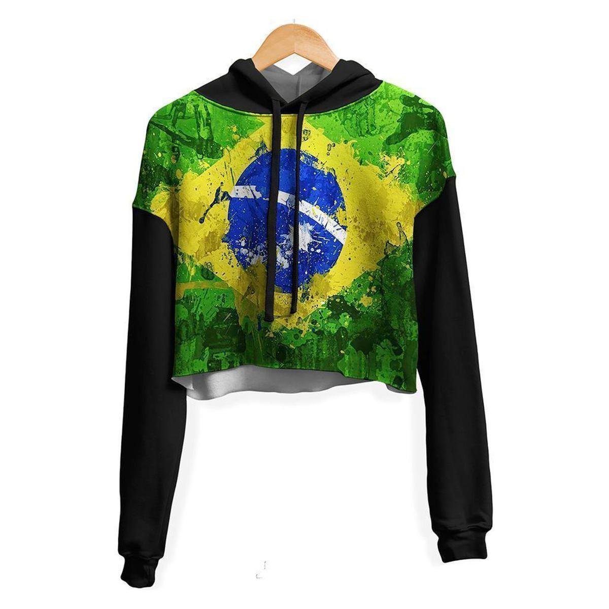 moletom com capuz crop h&m