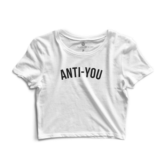 Blusa Cropped Morena Deluxe Anti You Feminino - Branco