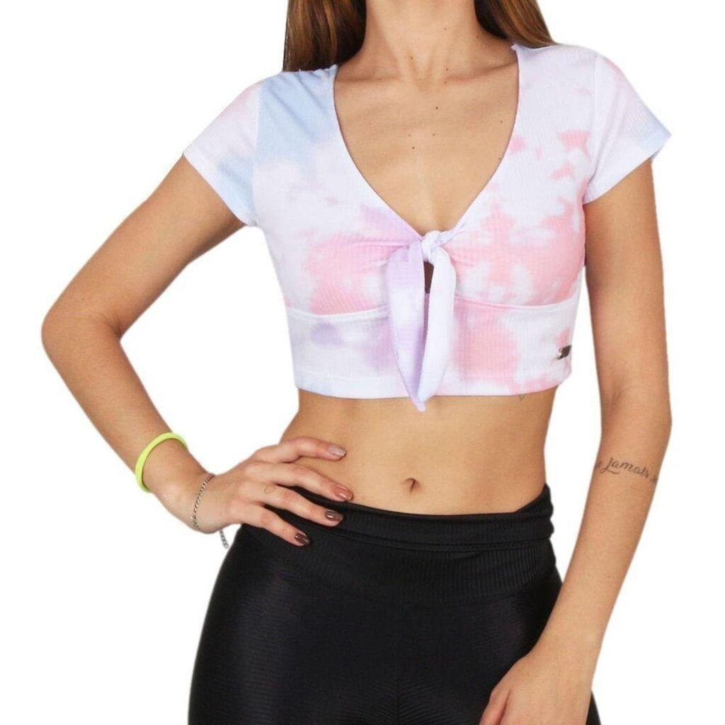 Blusa Cropped Tie Dye Riu Kiu