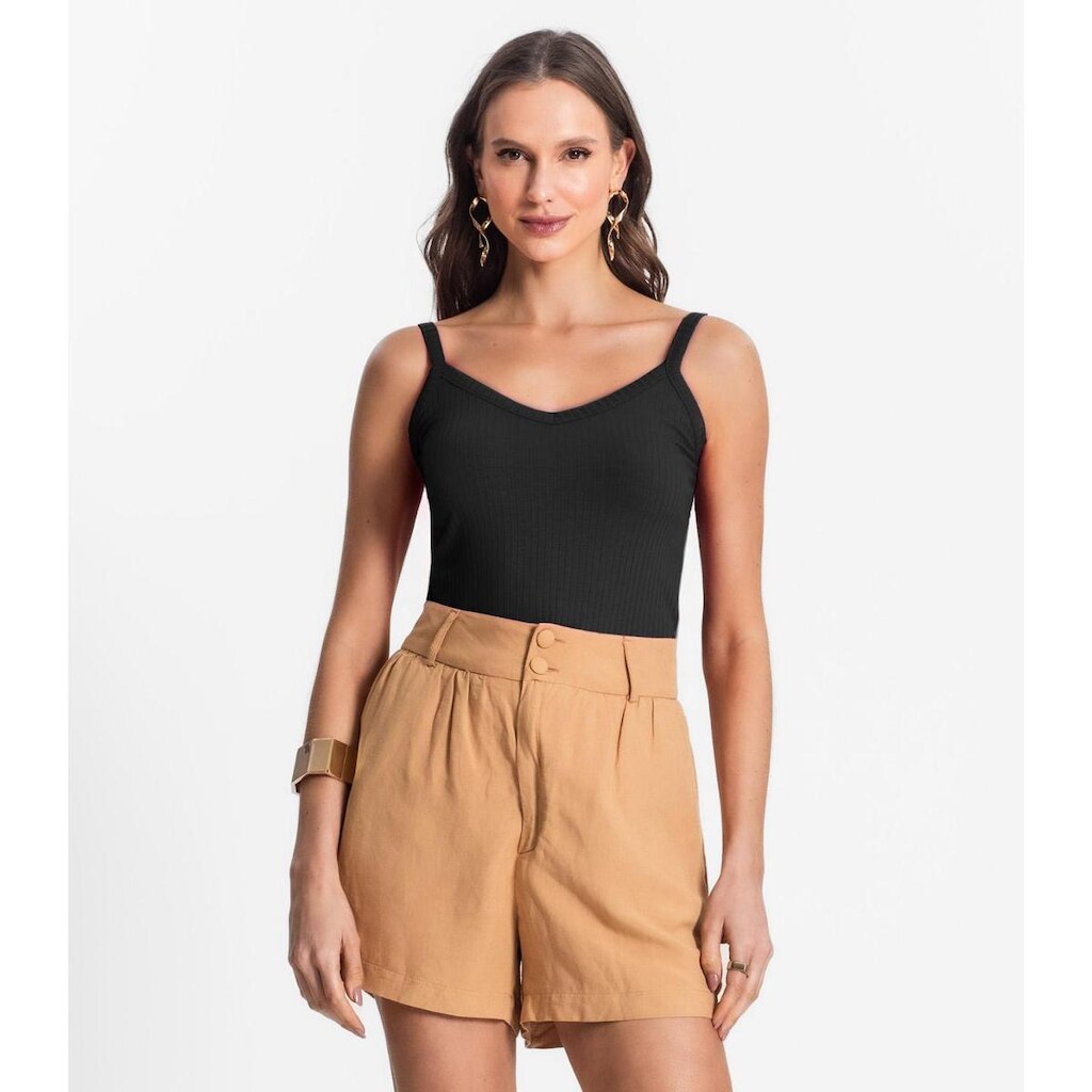 Blusa de Alça Feminina Select Preto
