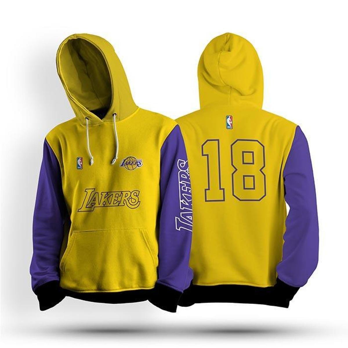 Basquete Moletom Lakers Amarelo Jaqueta E Blusão De Basquete