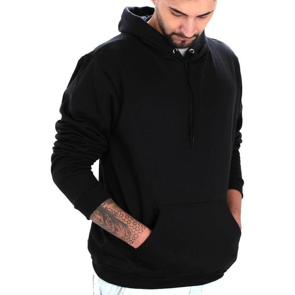 Blusa de Frio Canguru com Gorro Moletom Rosa VRSTORE