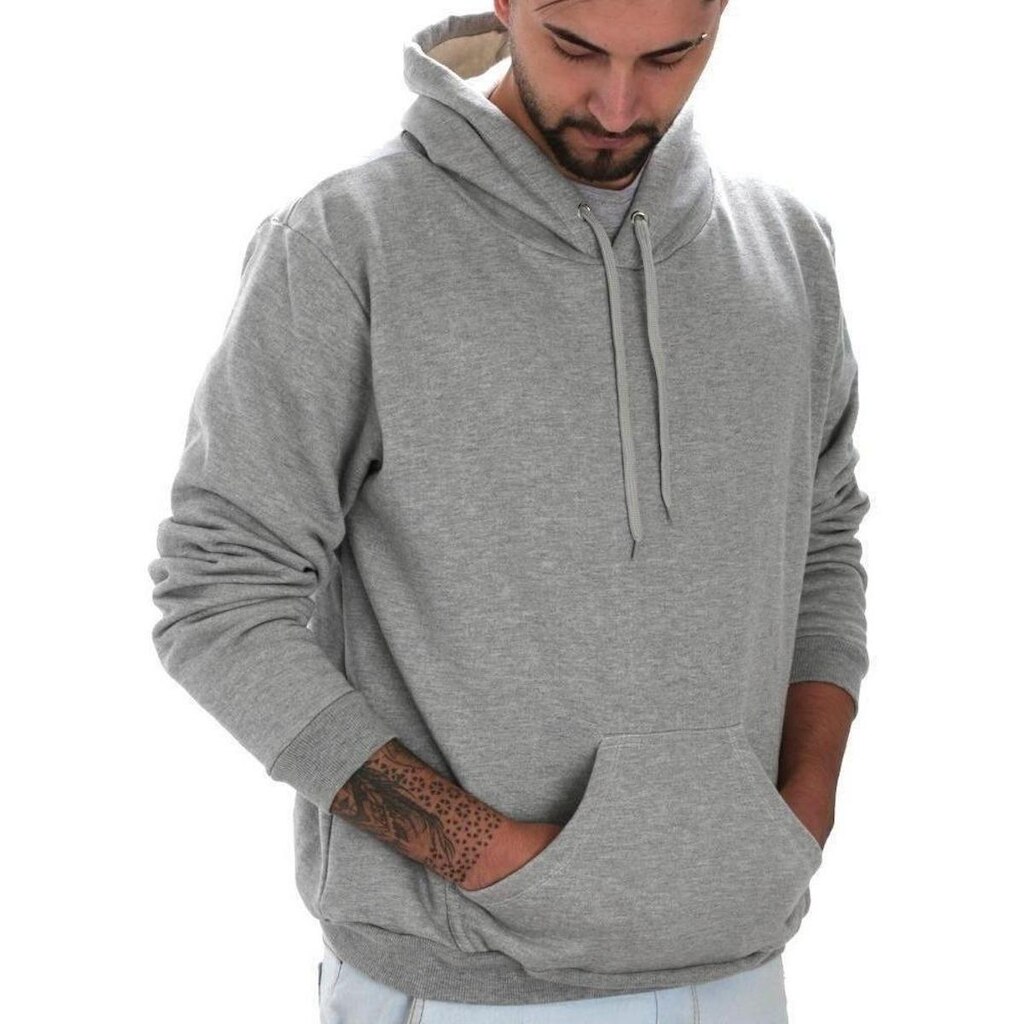 Blusa de Frio Canguru com Gorro Moletom Rosa VRSTORE