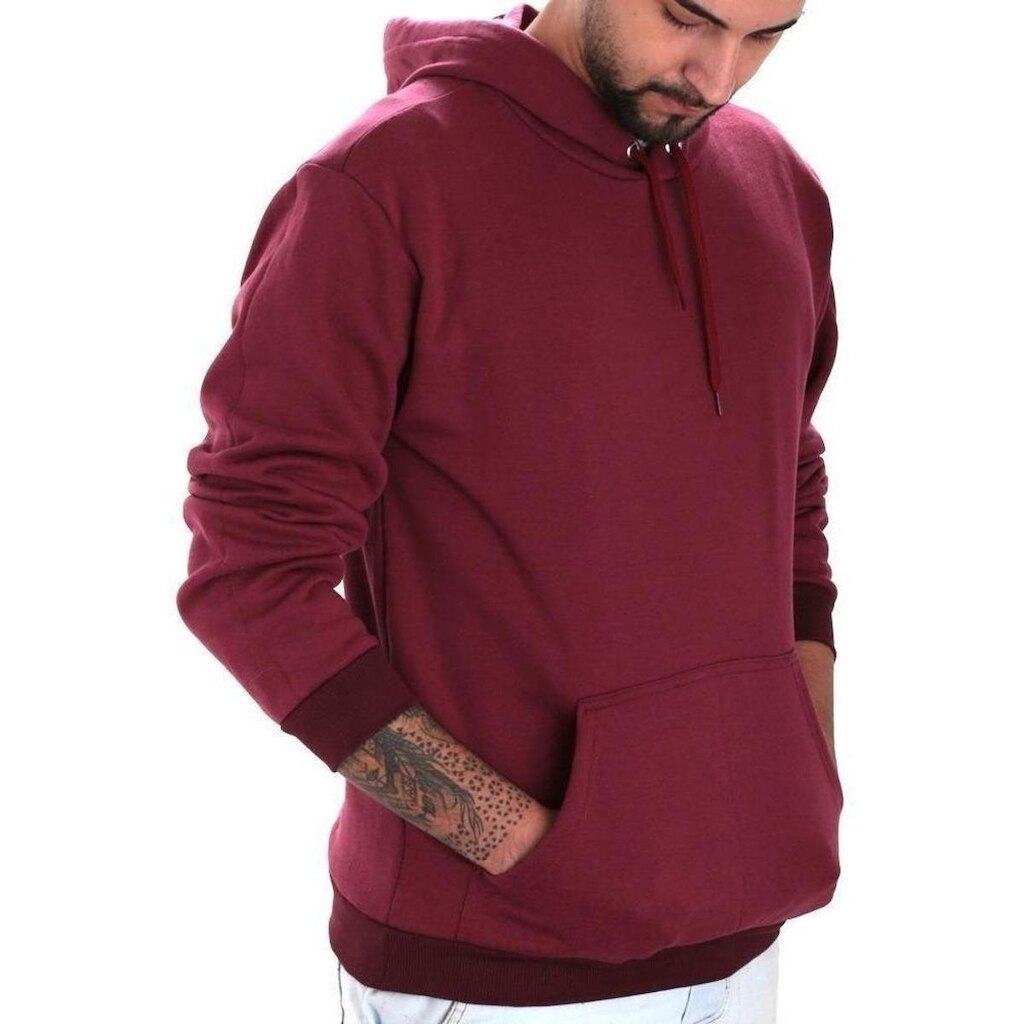 Blusa de Frio Canguru com Gorro Moletom Rosa VRSTORE