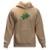 Blusa de Frio Flanelada com Capuz Moletom Estampado Camaleão - Bege