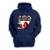 Blusa de Frio Moletom Abrigo Plus Size Masculino Estampado Inverno Flanelado Com Bolso Canguru - Marinho